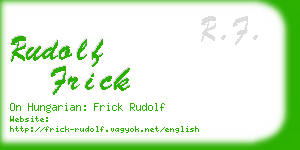 rudolf frick business card